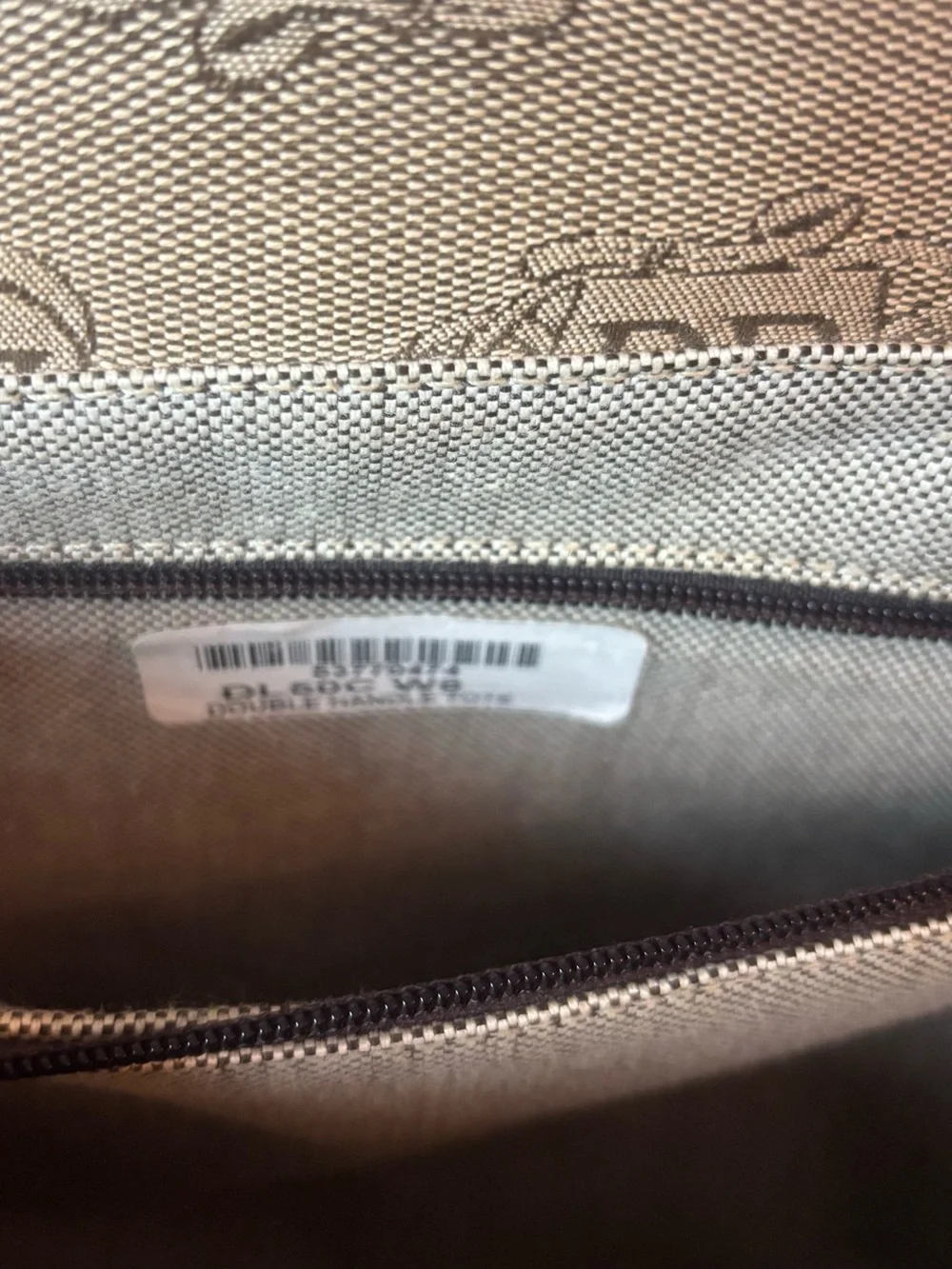 Dooney & Bourke Double Handle Signature Tan & Brown Tote Large Purse DL50C-W8